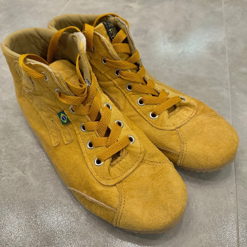 Taygra Mid Top Zouk Dance Shoes Mustard Yellow US 6 - 6.5, EU 37 , BR 35
